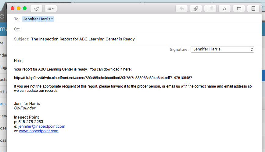 How To Send An Inspection Report From Inside Inspect Point Inspect 